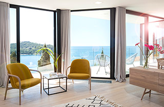 Living room and sea view at Elite Accommodation Apartment in Dubrovnik at Casa Bianca